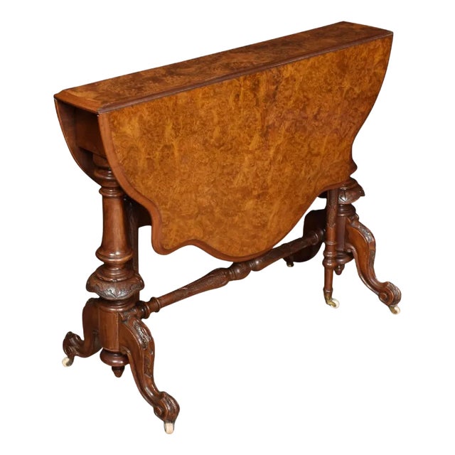 Burr Walnut Sutherland Table For Sale