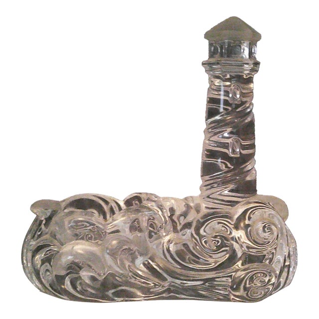 Vintage Lenox Crystal Lighthouse Votive Candle Holder Retired For Sale
