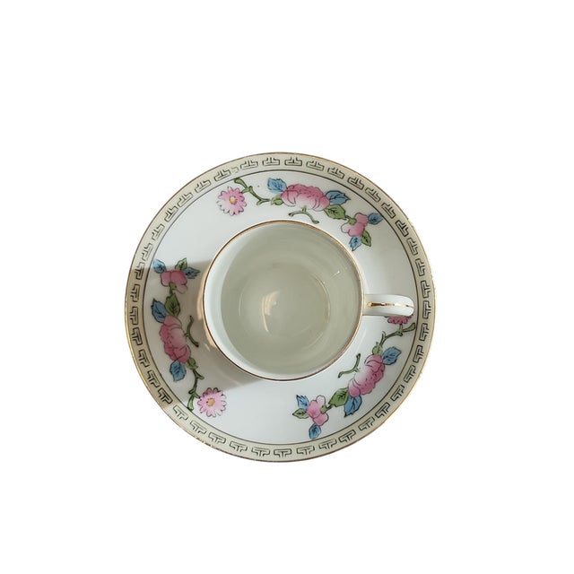Super rare teacup and saucer set, made by Noritake Japan in 1923-1924 for relief efforts after Great Kanto Earthquake in...
