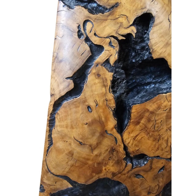 1990s Signed Donnelly 1990 Abstract Wildlife Wood Sculpture – Organic Modern Art For Sale - Image 5 of 8
