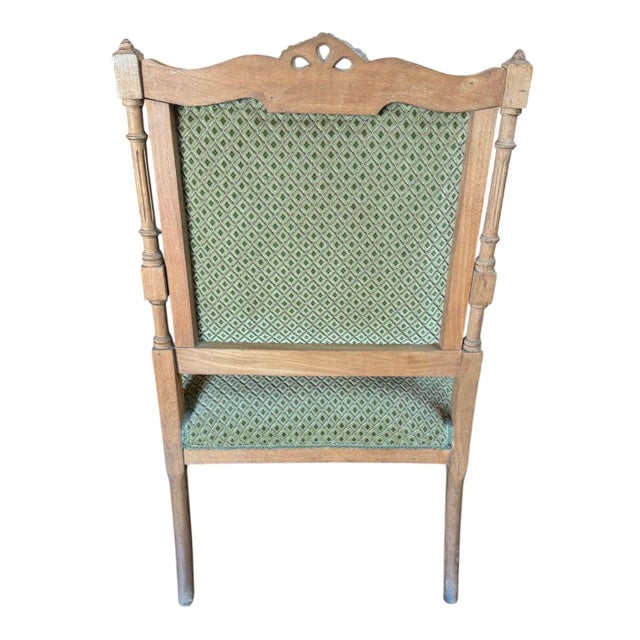 Pair of Antique French Arm Chairs Louis XV For Sale - Image 4 of 9