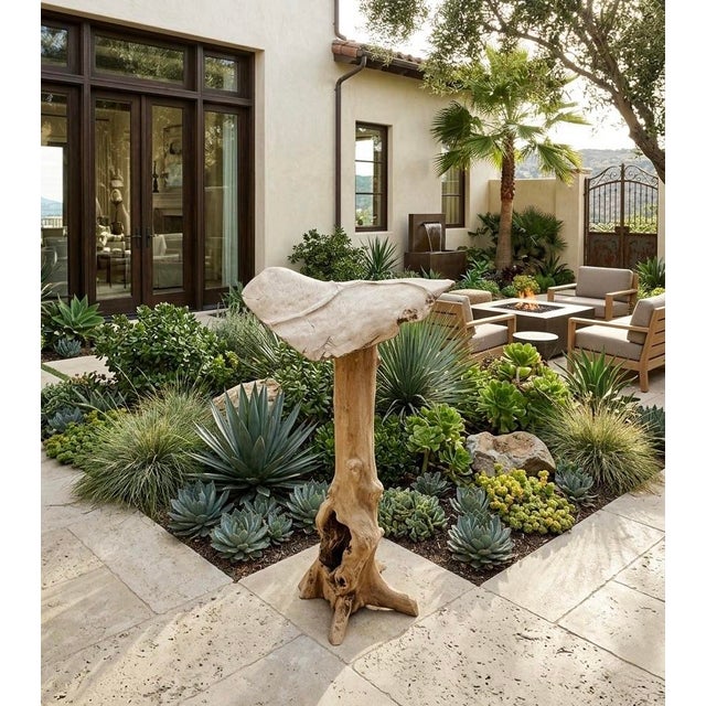 Artisanal Hand-Carved Teak Root Mushroom Sculpture For Sale - Image 10 of 12
