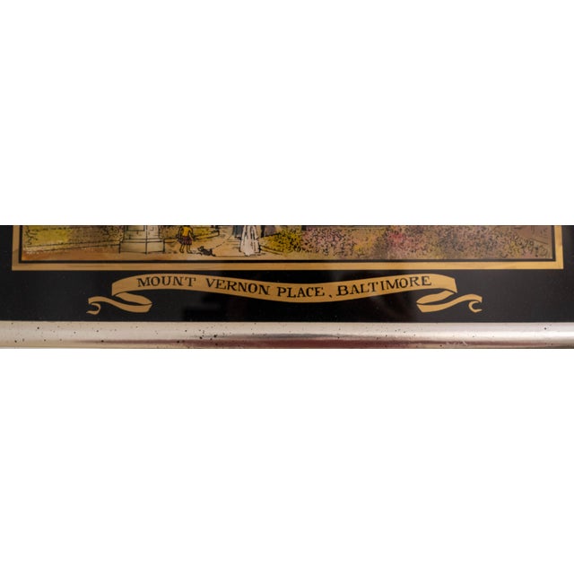 Traditional Mt Vernon Place Eglomise Panel Top Mirror For Sale - Image 3 of 9