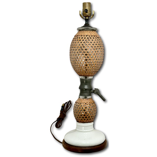 Antique Briet Paris France Double Gourd Siphon Soda Water Maker & Dispenser Now Table Lamp Base - Circa 1800s For Sale - Image 9 of 18