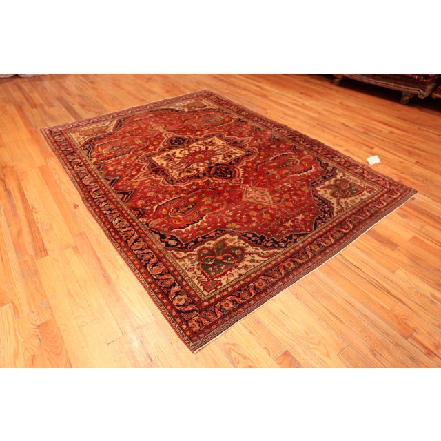 Stunning Antique Persian Farahan Sarouk Rug, Country of Origin: Persia, Circa Date: 1900