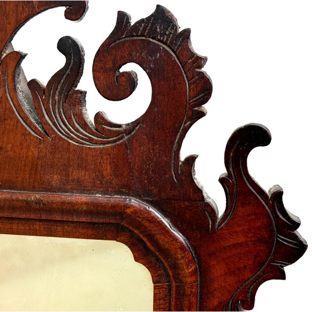 Wood Georgian Walnut Wall Mirror, 1760s For Sale - Image 7 of 9