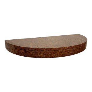 Burledwood Edward Wormley for Dunbar Floating Wall Console Shelf With Drawer For Sale