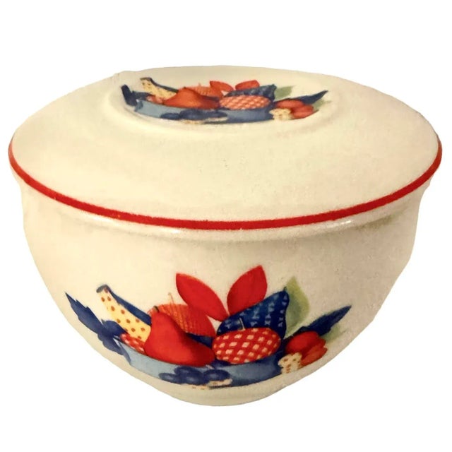 Mid-Century Modern Vintage Universal Cambridge Potteries Calico Fruit Nesting Bowls - Set of 3 For Sale - Image 3 of 8