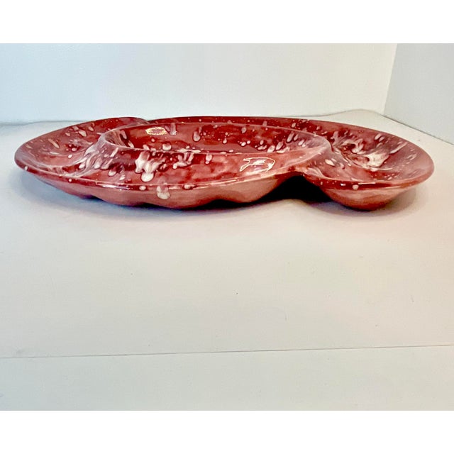 Mid-Century Americana Folk Art Splattered Deviled Egg Plate, Artist Signed For Sale - Image 12 of 16