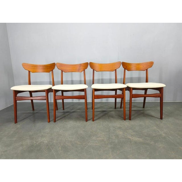 Vintage Danish Teak Dining Chairs by Schionning & Elgaard, 1960s, Set of 4 For Sale - Image 4 of 15