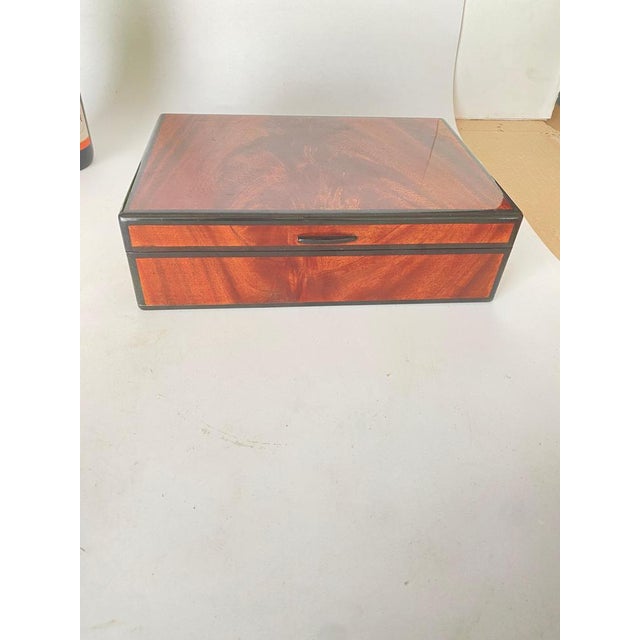 Burl Wood Cigar Box in Brown Black Color, France, 1970s For Sale - Image 4 of 16