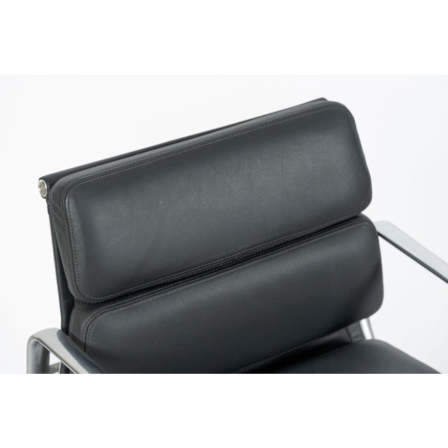 Eames for Herman Miller Gray Leather Office Chair 2000s For Sale - Image 11 of 13