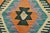 Textile Kilim Rug 4'3'' X 5'9'' Multicolor Wool Handwoven Oriental Carpet For Sale - Image 7 of 12