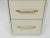 1950s 1950s Celadon Lacquered Wood & Brass Ribbon Handle Desk Attributed to Tommi Parzinger For Sale - Image 5 of 9