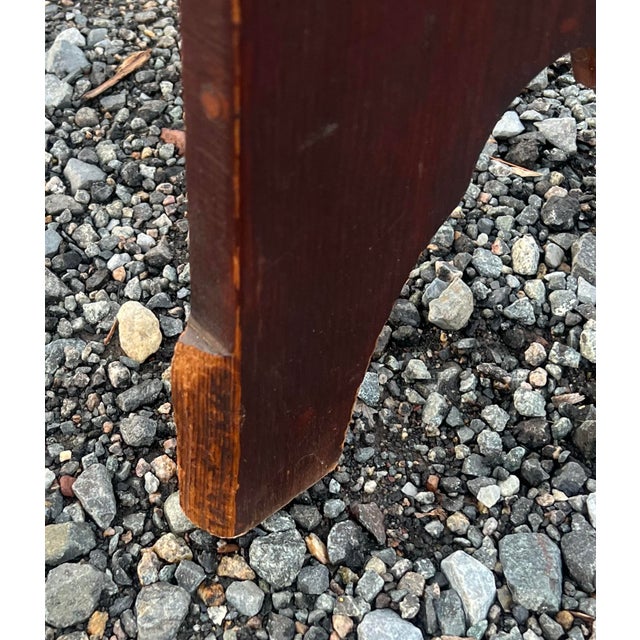 Brown Antique 19th Century Primitive Pine Meeting House Bench For Sale - Image 8 of 8