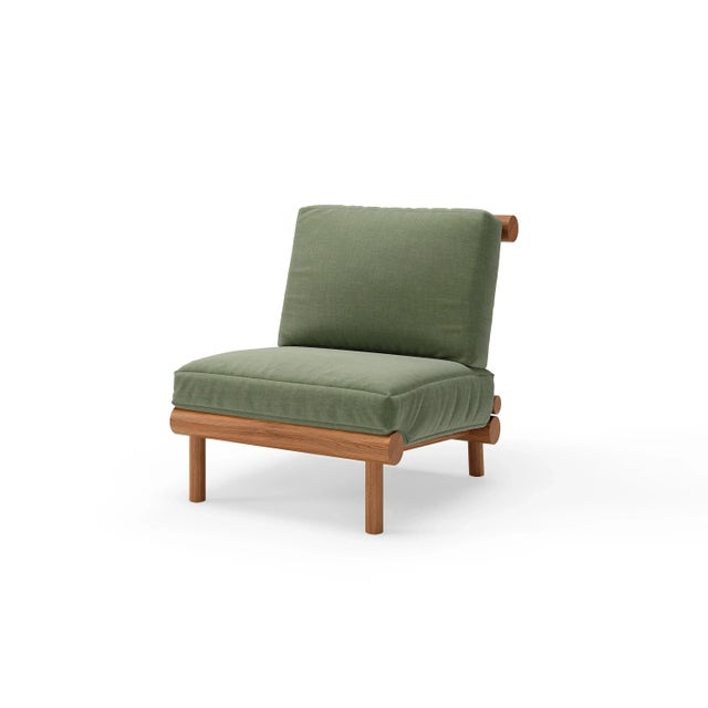 The Rishon Lounge Chair – Classic Cushion Edition offers a softer take on modern luxury, pairing our sculptural teak frame...