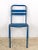Industrial Mid 20th Century Vintage Industrial European Blue Steel Chair For Sale - Image 3 of 6