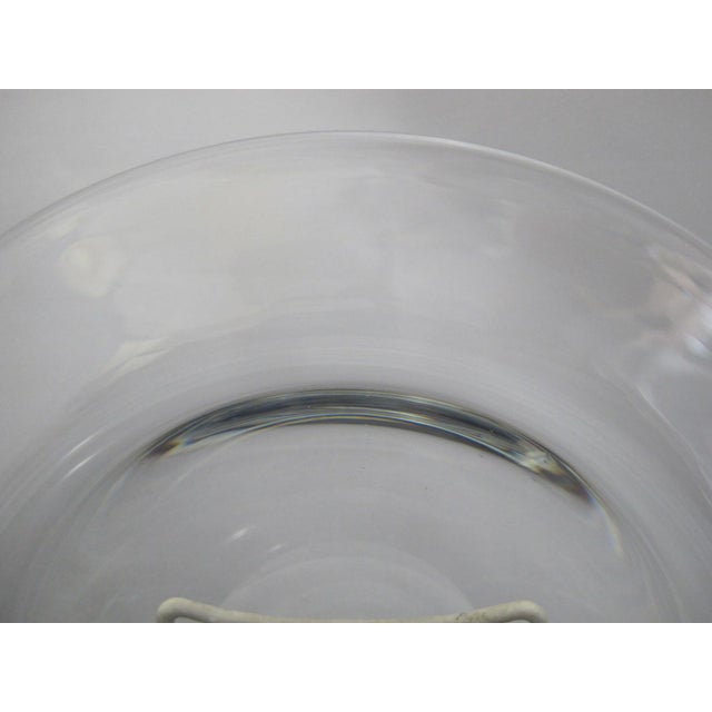 Steuben Mid Century Modern Clear Glass 7 3/4" Flare Rimmed Soup or Snack Bowl For Sale - Image 10 of 10