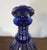 19th Century Antique 19th Century Decanter in Cobalt Cut to Clear Crystal For Sale - Image 5 of 12