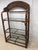 Mid-Century Modern Vintage Rattan and Glass Arched Fan Top Multi Shelf Etagere For Sale - Image 3 of 18