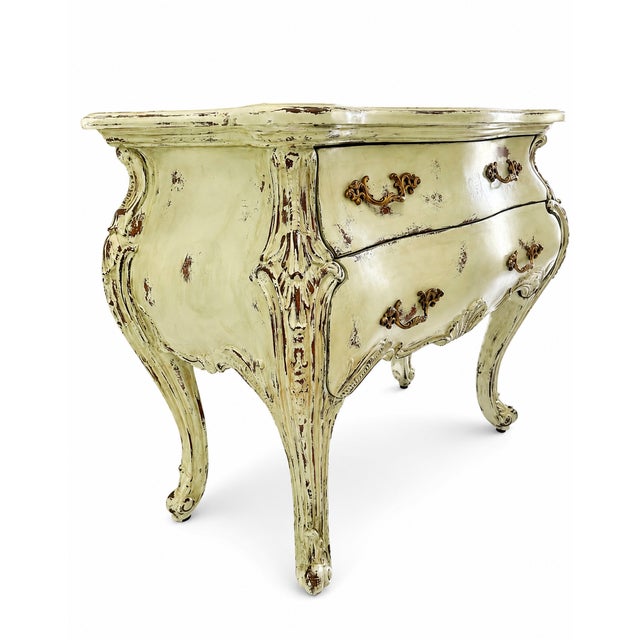 Vintage Pulaski French Provincial Nightstand in Hand-Painted Light Sage Green For Sale - Image 4 of 7
