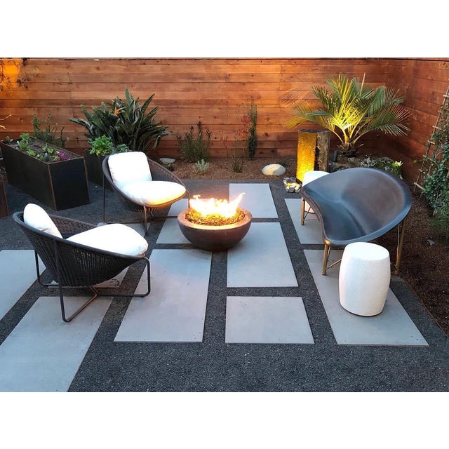 Heated Indoor/Outdoor Helios Metreo in Brass & Charcoal Chairish