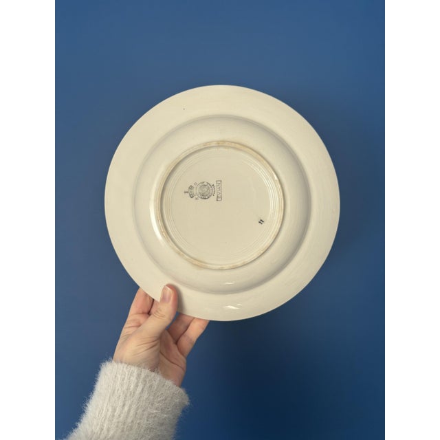 Blue Vintage Luneville Soup Plates, 1950s, Set of 6 For Sale - Image 8 of 9