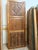 Hand Carved Teak Wood Barn Door Geometric Medallion Three Panel Farmhouse Sliding Door 96x36 For Sale - Image 4 of 8