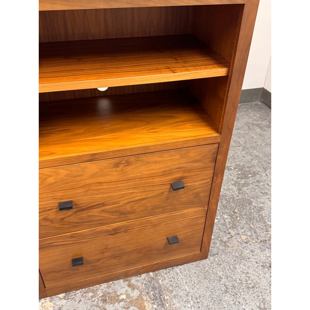 Brown Room & Board Woodwind Double File Drawer Bookcase For Sale - Image 8 of 12