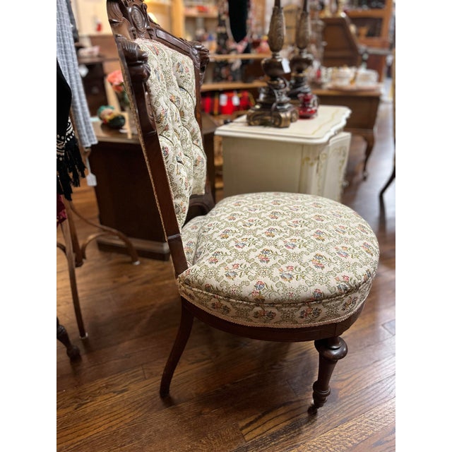Early 20th Century Early 20th Century Chairs Victorian Style Captain/Missus Chairs For Sale - Image 5 of 10