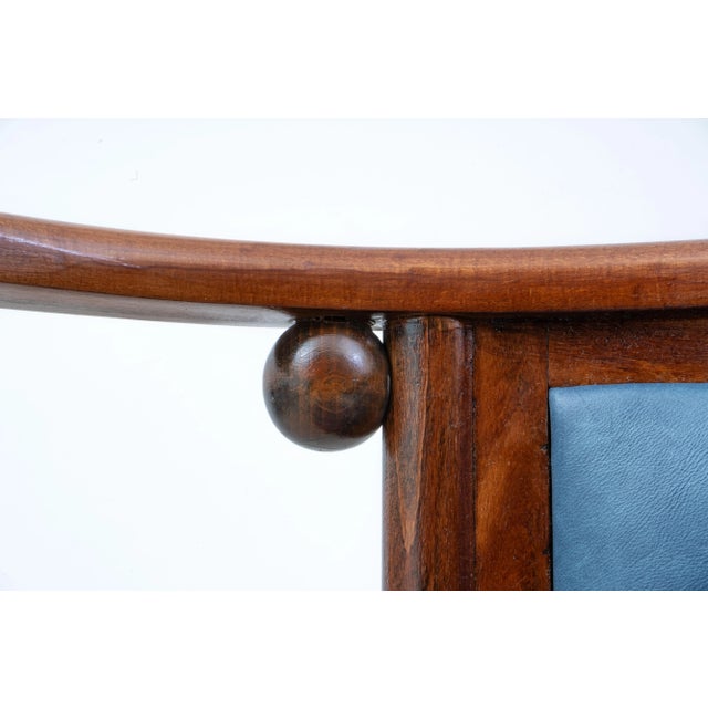 Fledermaus Chairs in Beech and Leather by Josef Hoffmann for Wittmann, 1980s, Set of 6 For Sale - Image 17 of 18