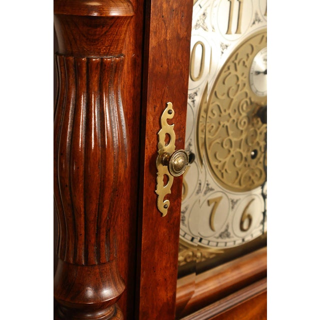Ridgeway Traditional Cherry Grandfather Clock For Sale - Image 11 of 18