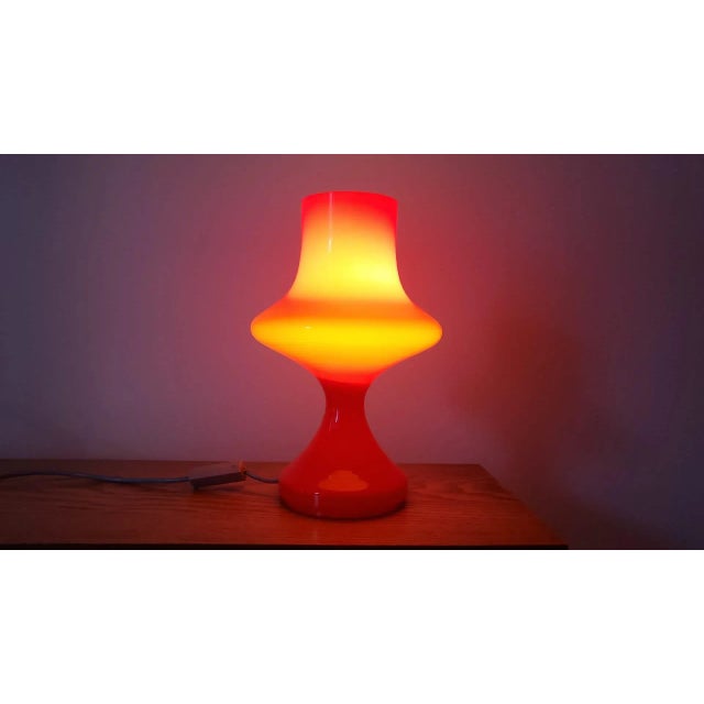 Mid-Century Glass Table Lamp, Tabery, 1970s For Sale - Image 11 of 13