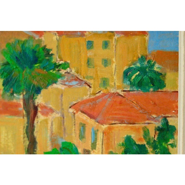 Willy Lindeberg, Coastal Town, 1960s, Oil on Panel For Sale - Image 8 of 11