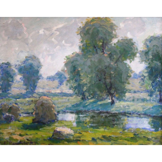 Peteris Rungis, Summer Day, Oil on Canvas For Sale - Image 9 of 9