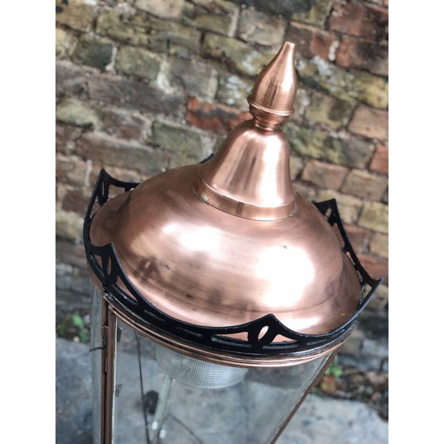 Large Copper Lampost Lantern For Sale - Image 3 of 8
