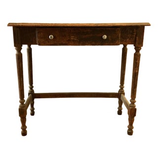 Vintage Wood Farmhouse Writing Desk Writing Table For Sale