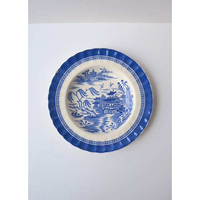 Chinoiserie Copeland Chinoiserie Blue and White Bowls Plates, Late 19th Century - Set of 3 For Sale - Image 3 of 15