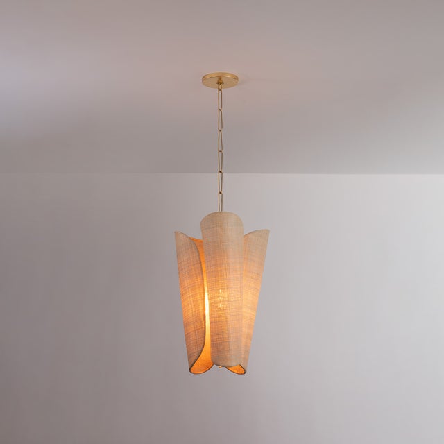 Contemporary Hudson Valley Lighting Springhill 14.25 in. 3 Light Pendant in Gold Leaf Finish For Sale - Image 3 of 4