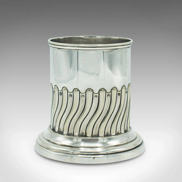 English 1910s Antique Edwardian English Silver Plate Wine Bottle Holder For Sale - Image 3 of 10