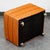 Orange Mid Century Modern Ottoman Stool Rectangular Cushion Orange Vintage Rolling Seat For Sale - Image 8 of 11