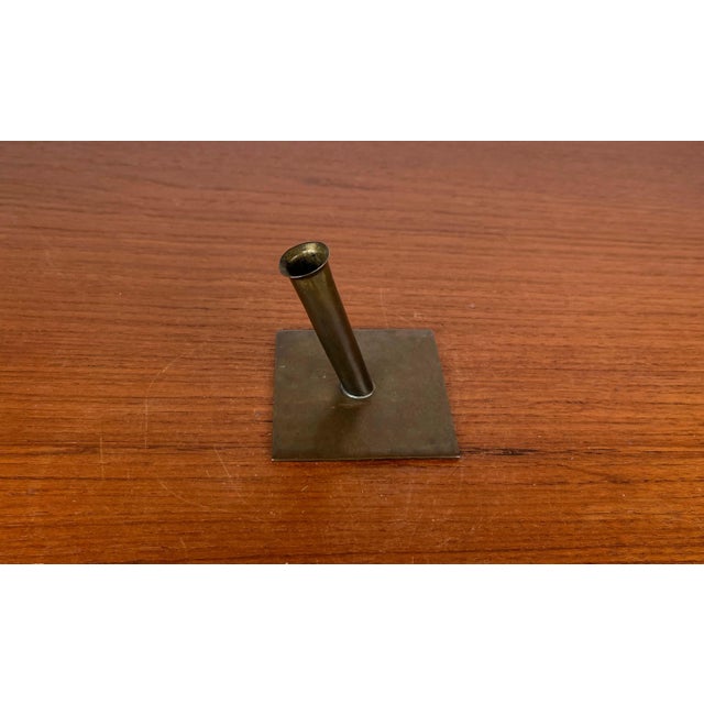 Metal Mid-Century Modern Minimalist German Brass Pen Holder, 1950s For Sale - Image 7 of 15
