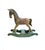 Vintage Solid Wood Carved Pastel Colored Decorative Rocking Horse Decor Statue For Sale In West Palm - Image 6 of 8