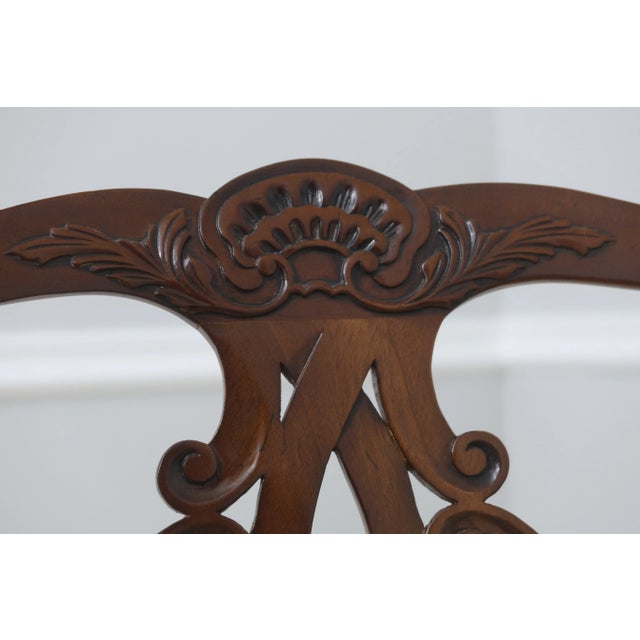 Pair Baker Ball & Claw Chippendale Mahogany Armchairs For Sale In Philadelphia - Image 6 of 9