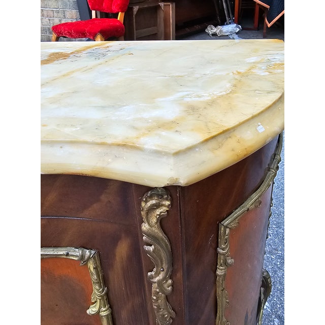 Pair of French Vernis Martin Style Hand-Painted Commodes, Signed A. Mancini For Sale - Image 11 of 12