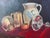 Vintage Still Life Oil Painting by Marjorie Hodgson A richly composed vintage still life oil painting by Marjorie Hodgson,...