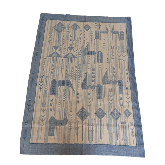 Vintage Swedish Hand-Woven Rölakan Rug, 1960s For Sale - Image 13 of 15