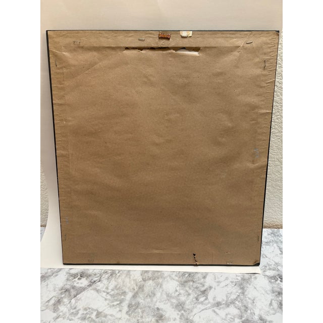 1970s Vintage Ballet Dancer Artisan Watercolor Painting For Sale - Image 5 of 6