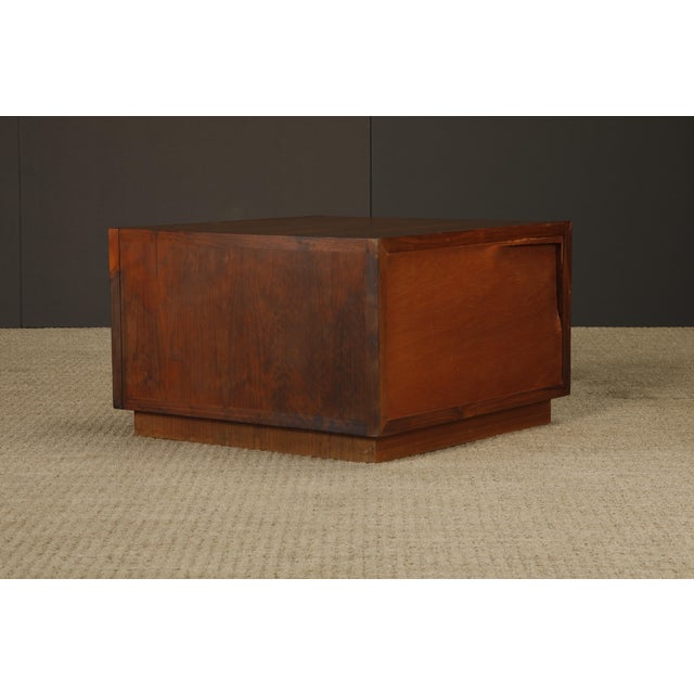 Wood Vintage Mid-Century Brutalist Style End Table Wood Cabinet by Lane For Sale - Image 7 of 18
