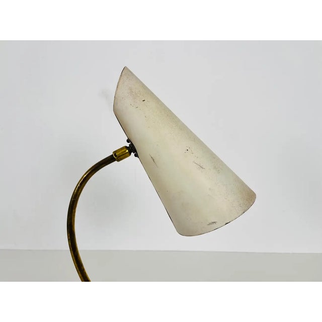 Brass and Metal Table Lamp by Louis Kalff, 1950s For Sale - Image 9 of 11